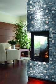 Large Natural Stone Panel Silver Satin